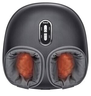 Nekteck Shiatsu Foot Massager Heat Air Compression Kneading Rolling Black/Gray